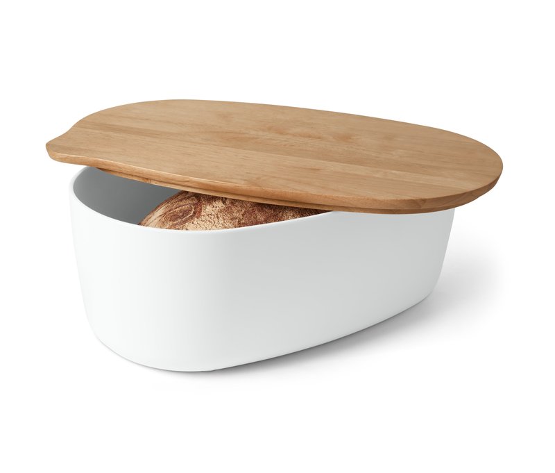 Tchibo - Brotkasten mit Schneidebrett - weiß