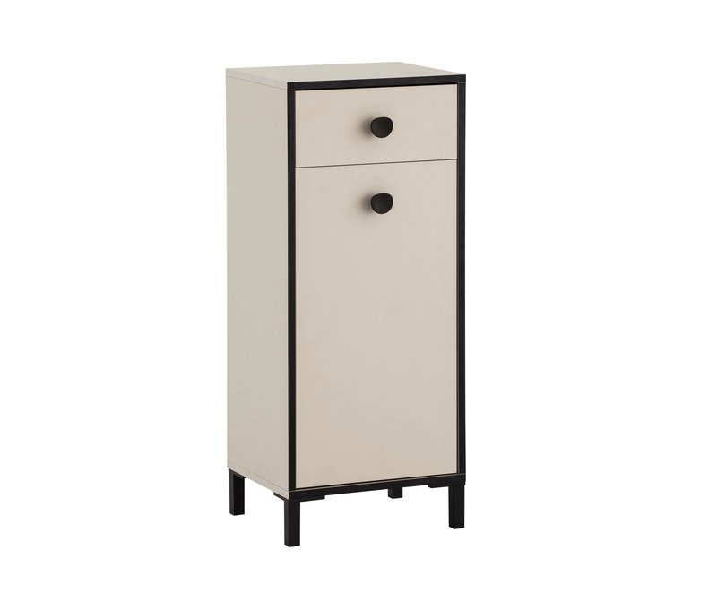 Tchibo - Highboard »Edda« 1 Tür und 1 Schublade - 40,5x33x96,5cm - schwarz - Holz / Metall / Kunststoff