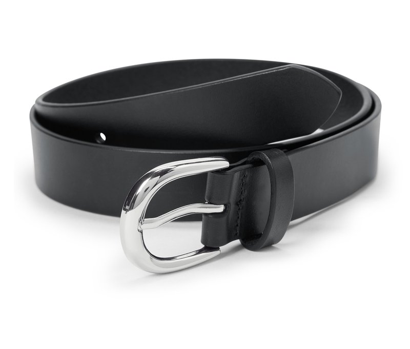 Tchibo - Ledergürtel - Damen - Gr. 85 - silber