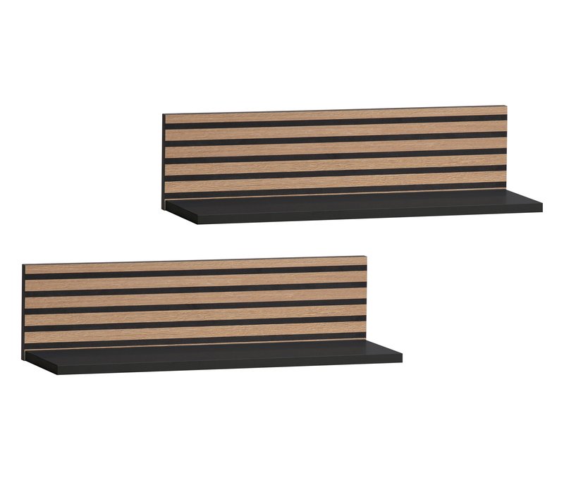 Tchibo - 2 Regale »Ryker« - 60x17,3x15,7cm - schwarz - Holz / Metall