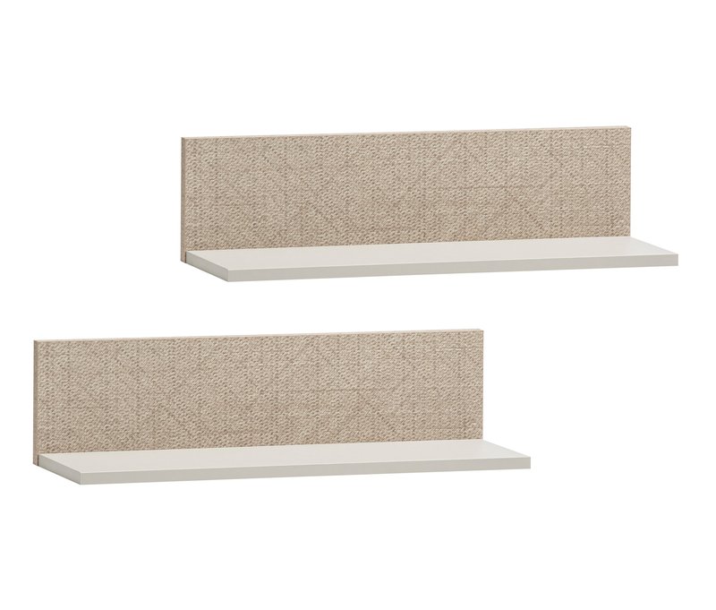 Tchibo - 2 Regalablagen »Edno« - 60x17,3x15,7cm - beige - Holz / Metall