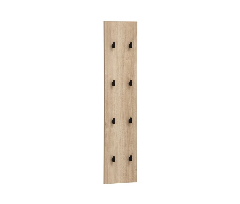 Tchibo - Hakenpaneel »Emmik« - 24,5x2,5x109cm - schwarz - Holz / Metall