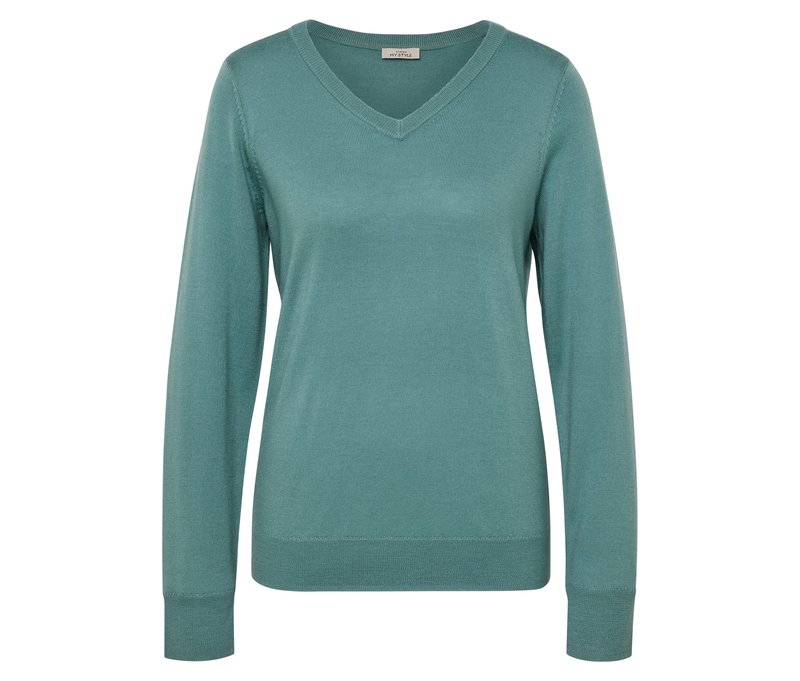 Tchibo - Merino-Feinstrickpullover - Damen - Gr. L - blau