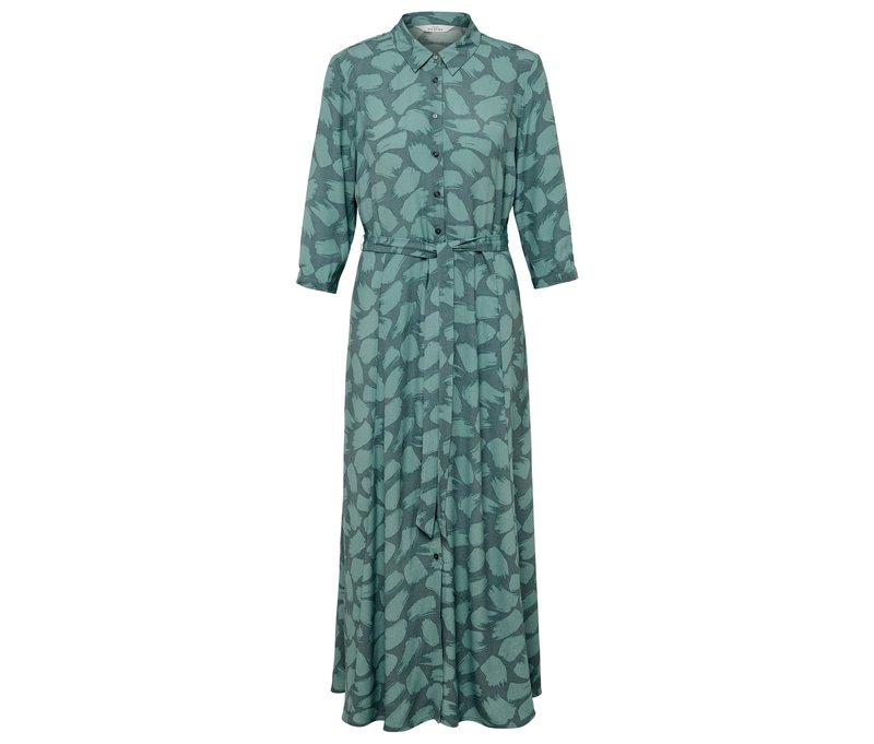 Tchibo - Bedrucktes Hemdblusenkleid - Damen - Gr. 42 - blau/print
