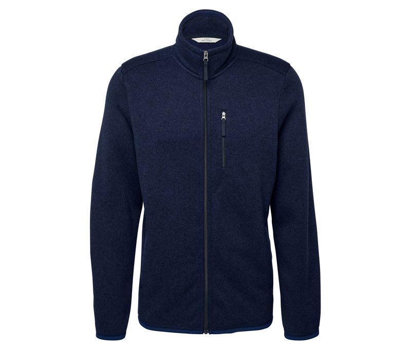 Tchibo - Strickfleece-Jacke - Herren - Gr. L - dunkelblau
