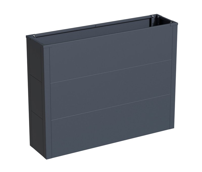 Tchibo - Pflanzkasten mit Einlegeboden - 100x25x77cm - anthrazit - Stahl