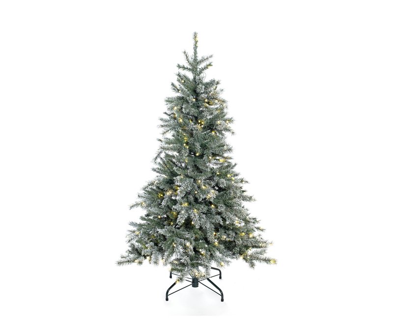 Tchibo - Künstlicher Weihnachtsbaum »Fichte« beschneit mit LED-Lichterkette - 104x104x150cm - Polyvinylchlorid / Metall