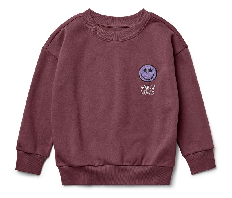 Tchibo - Kinder-Sweatshirt Smileyworld® mit angerauter Innenseite - Mädchen - Gr. 158/164 - weiß/print