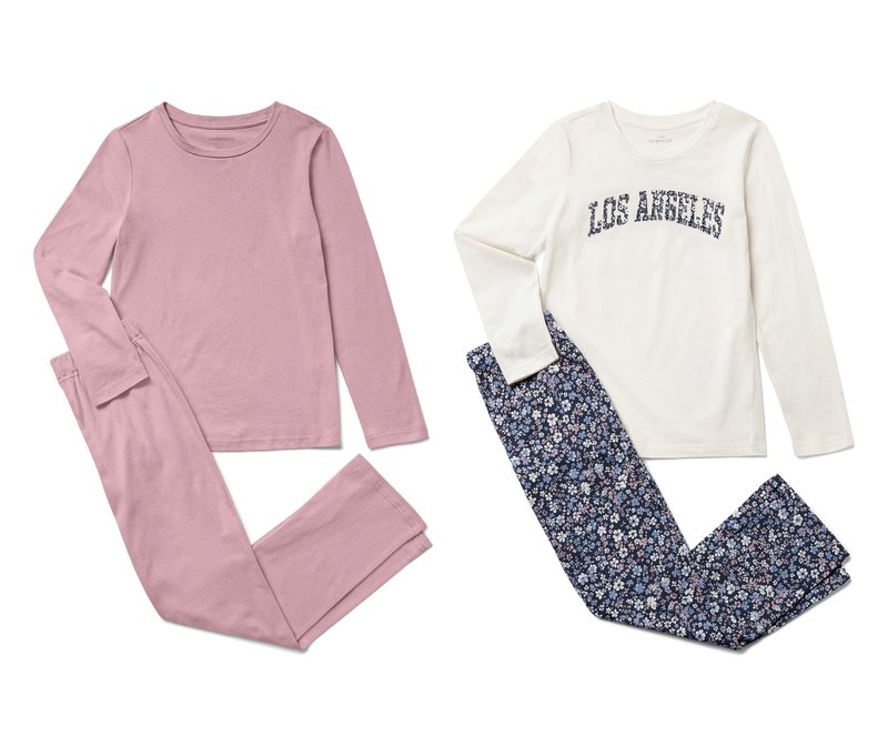 Tchibo - 2 Kinder-Pyjamas - Mädchen - Gr. 170/176 - rosa