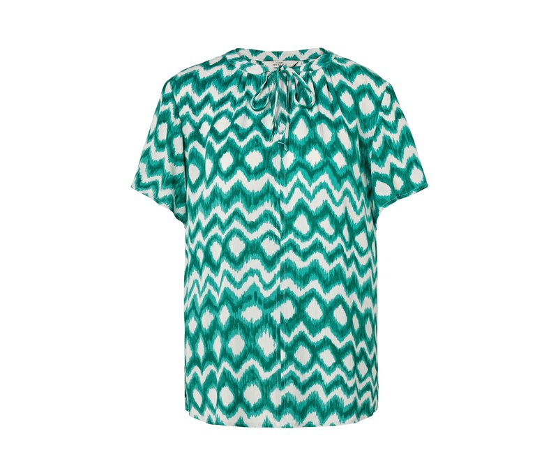 Tchibo - Bedruckte Tunika-Bluse - Damen - Gr. 44 - creme/print
