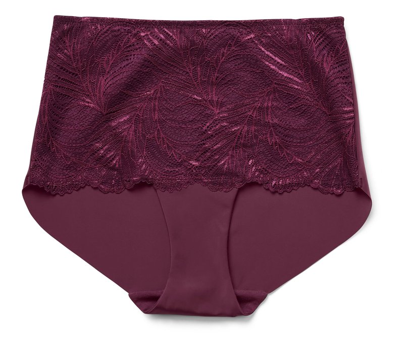 Tchibo - Highwaist-Panty »light-shaping« - Damen - Gr. M - bordeaux