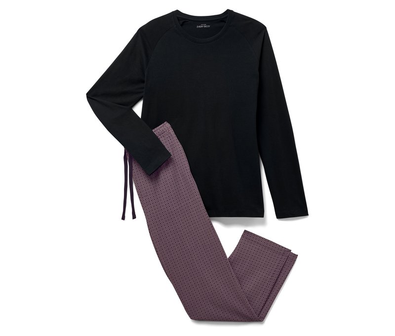 Tchibo - Pyjama - Herren - Gr. S - bordeaux/print