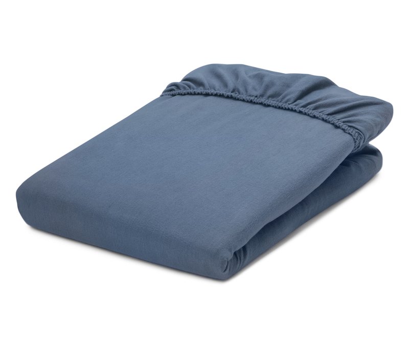 Tchibo - Biber-Spannbettlaken - blau