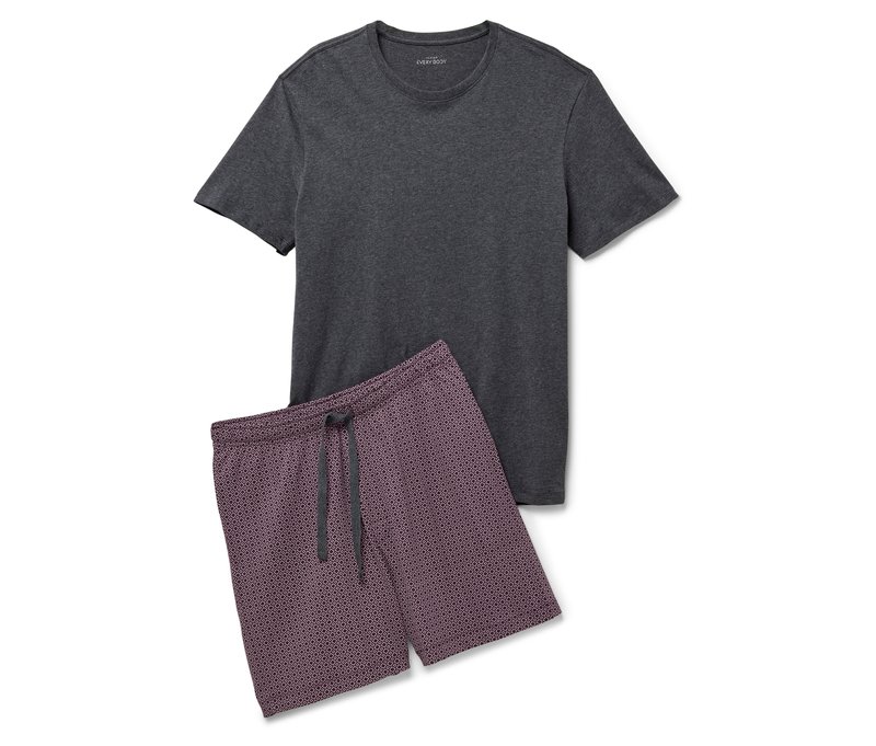 Tchibo - Shorty-Pyjama-Set - Herren - Gr. 3XL - bordeaux/print