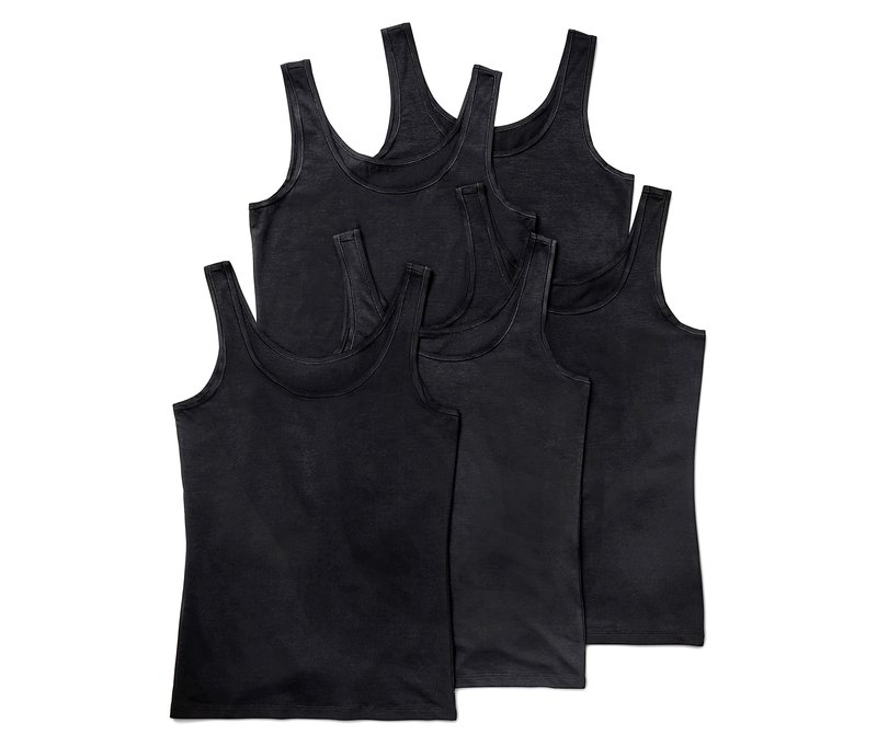 Tchibo - 5 Hemdchen - Damen - Gr. XL - schwarz