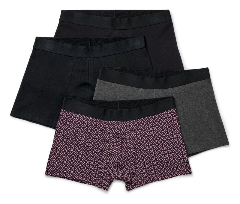 Tchibo - 4 Slipboxer - Herren - Gr. Xl/7 - bordeaux/print