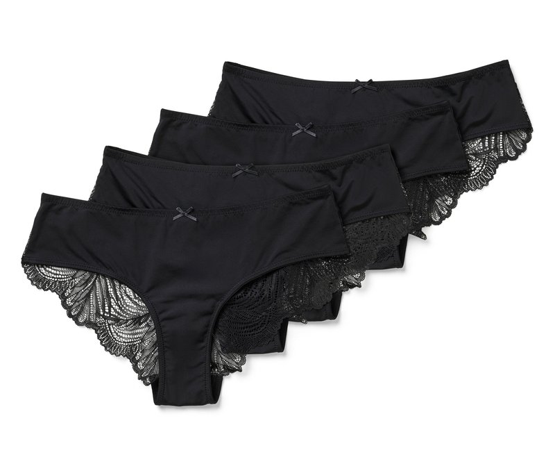 Tchibo - 4 Brazilslips - Damen - Gr. L - schwarz