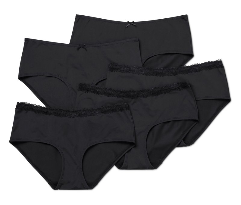 Tchibo - 5 Pantys - Damen - Gr. S - schwarz