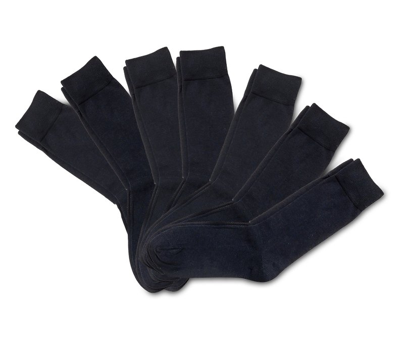 Tchibo - 7 Paar Socken - Herren - Gr. 44-46 - schwarz