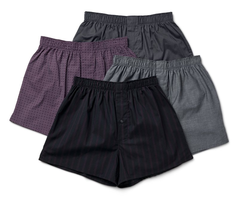 Tchibo - 4 Web-Boxershorts - Herren - Gr. Xl/7 - weiß/print