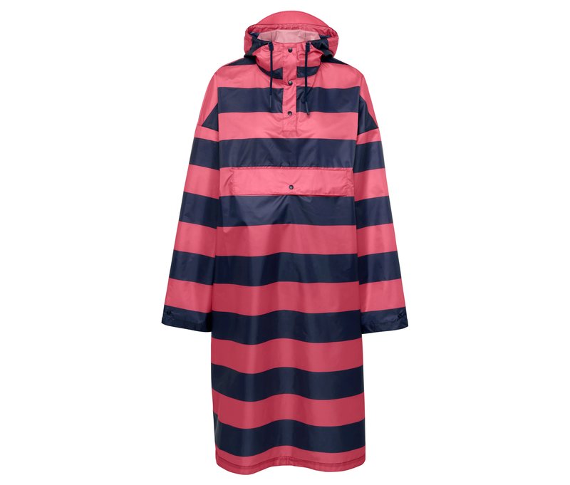 Tchibo - Regenponcho - Damen - Gr. S/M - blau/gestreift