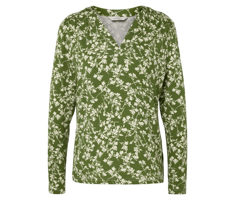 Tchibo - Bedrucktes Blusenshirt - Damen - Gr. L - weiß/print