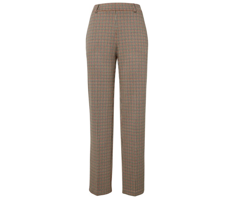 Tchibo - Komfort-Palazzohose mit Hahnentritt-Jacquard - Damen - Gr. 38 - weiß/jacquard