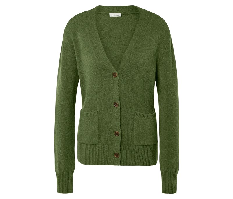 Tchibo - Strickcardigan mit RWS-zertifizierter Wolle - Damen - Gr. S - hellgrün