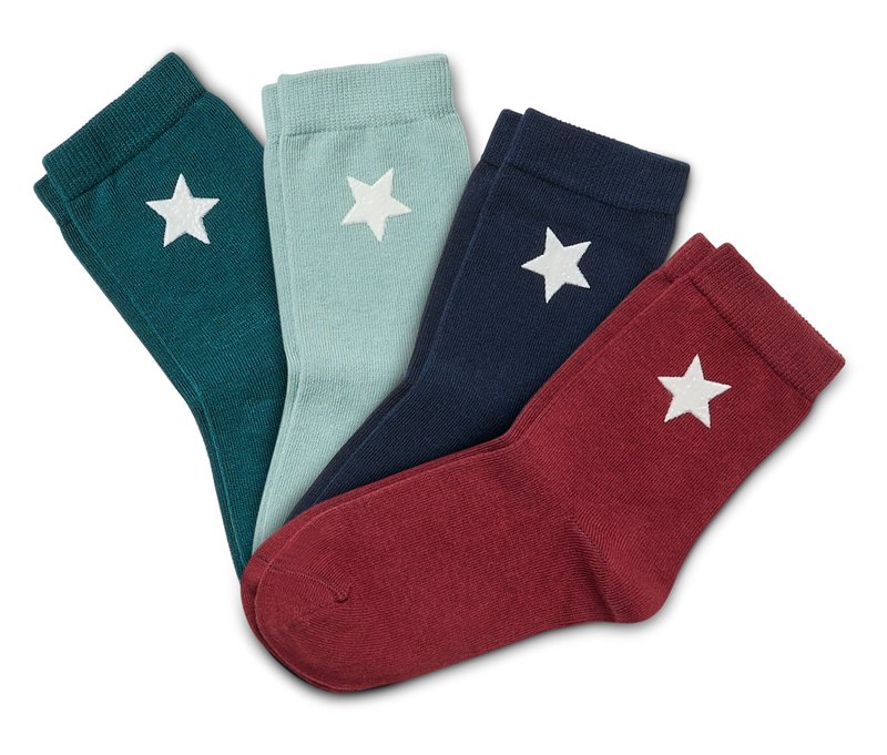 Tchibo - 4 Paar »Glow in the Dark«-Kinder-Socken - Herren - Gr. 27-30 - dunkelblau