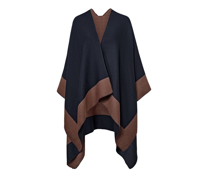 Tchibo - Wende-Poncho - dunkelblau