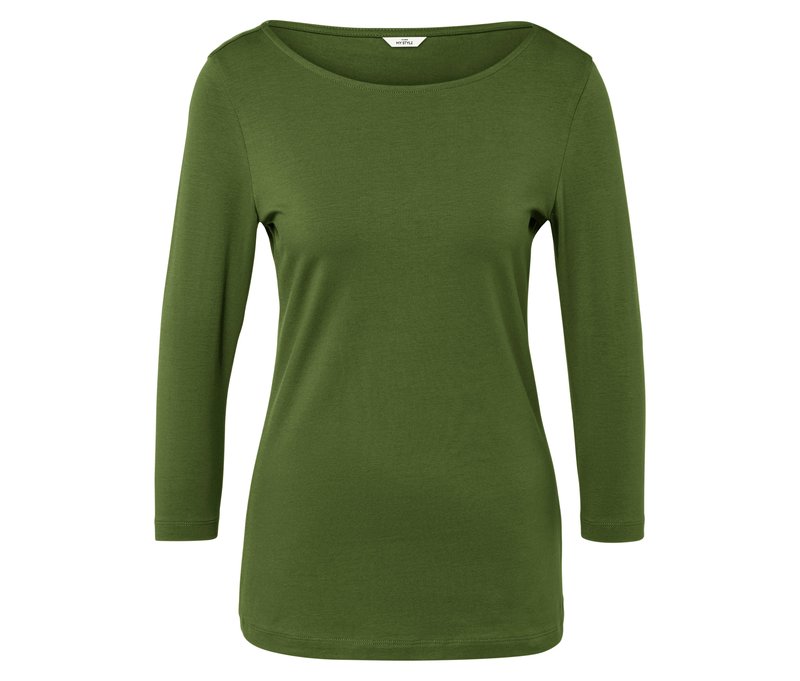 Tchibo - Shirt mit 3/4-Arm - Damen - Gr. S - hellgrün