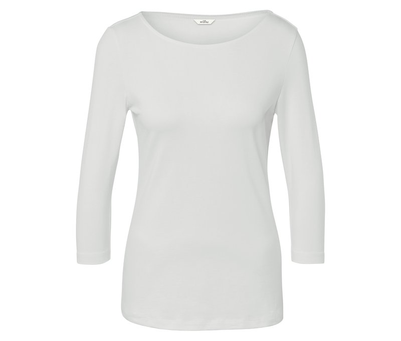 Tchibo - Shirt mit 3/4-Arm - Damen - Gr. S - weiß