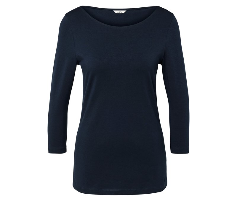 Tchibo - Shirt mit 3/4-Arm - Damen - Gr. M - dunkelblau