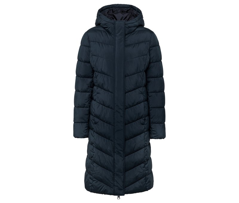 Tchibo - Steppmantel mit Kapuze - Damen - Gr. 46 - dunkelblau
