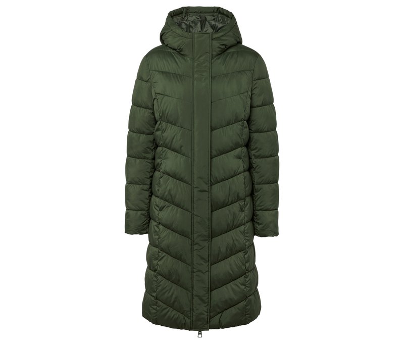 Tchibo - Steppmantel mit Kapuze - Damen - Gr. 42 - dunkelgrün