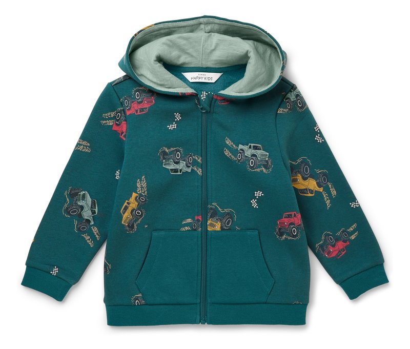 Tchibo - Kinder-Sweatjacke - Jungen - Gr. 98/104 - dunkelgrün