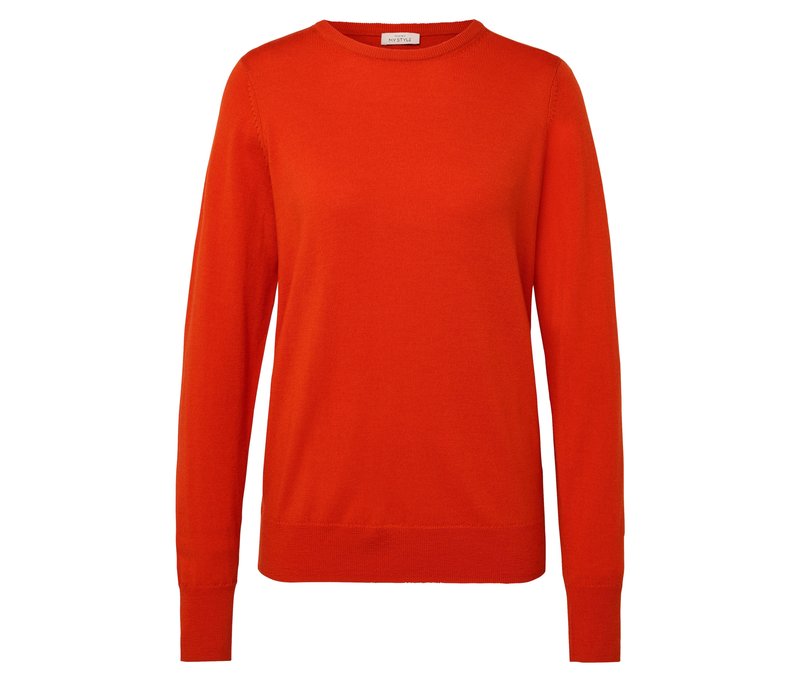 Tchibo - Merino-Feinstrickpullover - Damen - Gr. S - orange