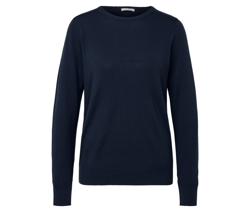 Tchibo - Merino-Feinstrickpullover - Damen - Gr. S - dunkelblau