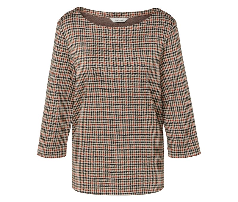 Tchibo - Sweatshirt mit 3/4-Arm - Damen - Gr. S - mehrfarbig/jacquard