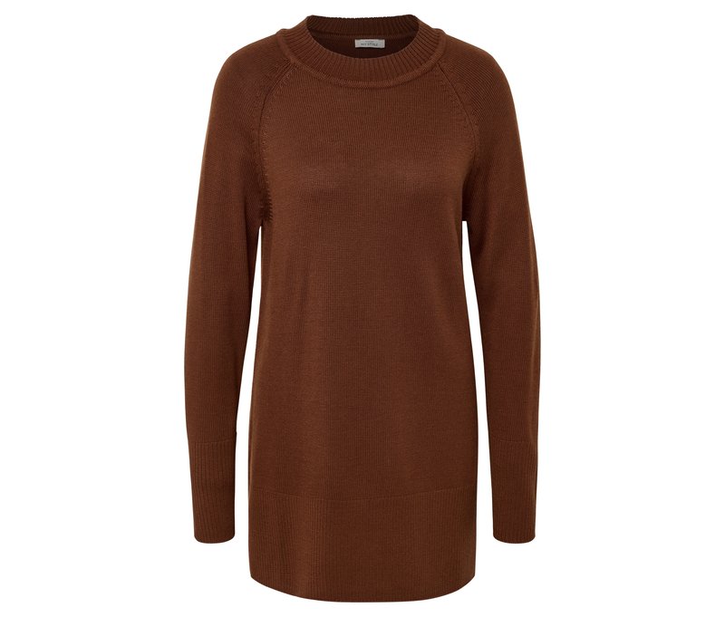 Tchibo - Langer Strickpullover - Damen - Gr. S - cognac