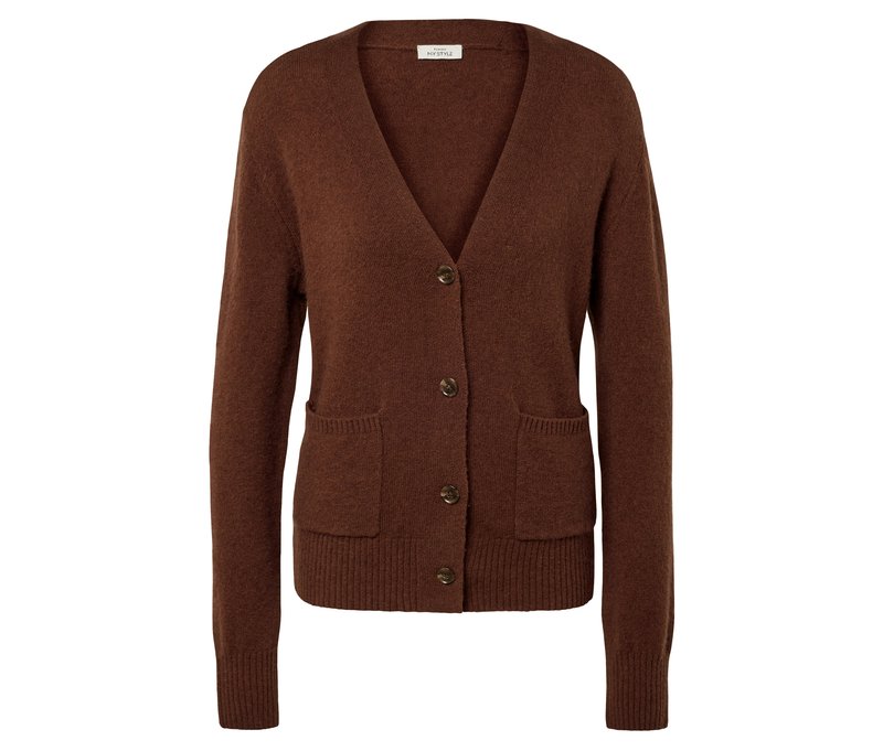 Tchibo - Strickcardigan mit RWS-zertifizierter Wolle - Damen - Gr. S - cognac