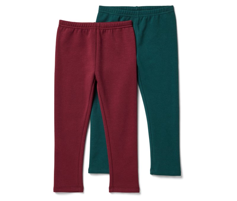 Tchibo - 2 Kinder-Thermoleggings mit angerauter Innenseite - Herren - Gr. 170/176 - dunkelgrün