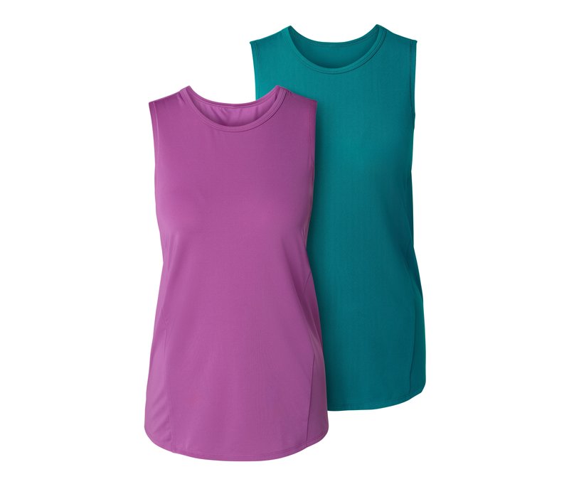Tchibo - 2 Sport-Tops - Damen - Gr. S - violett