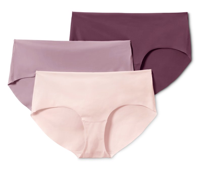 Tchibo - 3 Magic-Cut-Pantys - Damen - Gr. S - dunkellila