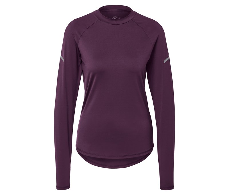 Tchibo - Langarm-Funktionsshirt - Damen - Gr. S - pflaume