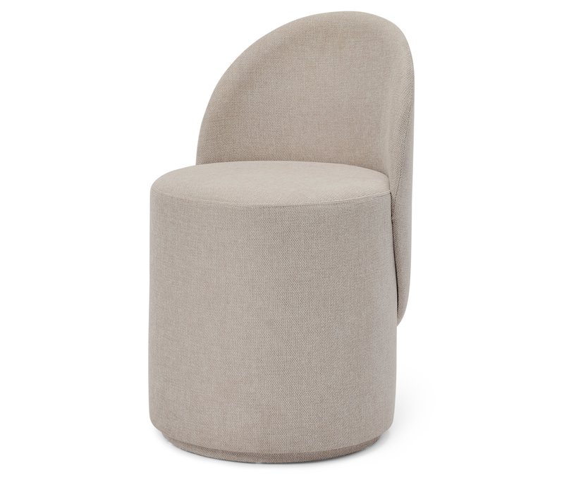 Tchibo - Drehhocker mit Rückenlehne - 46x48x75cm - beige - Holz / Polyester