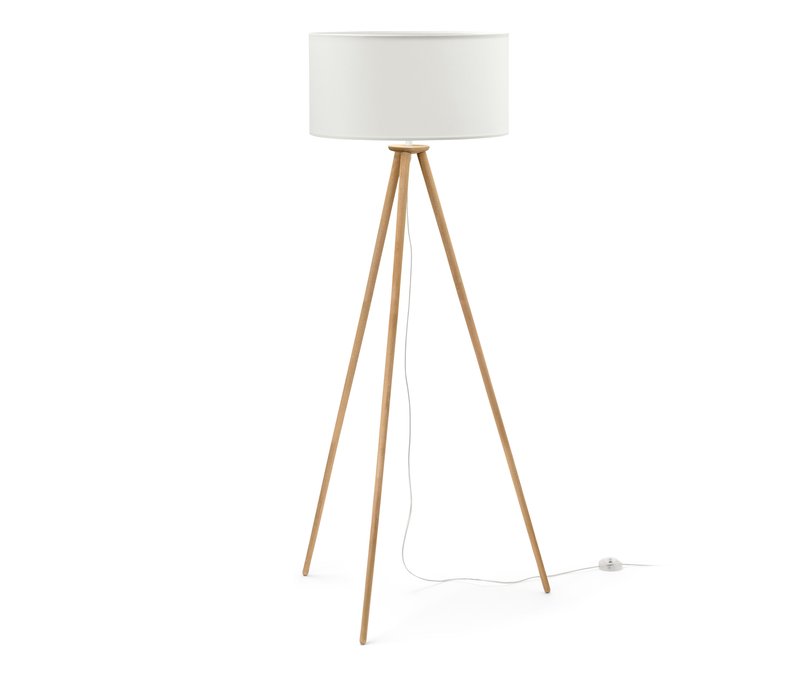 Tchibo - Dreibein-Stehleuchte aus Holz - braun