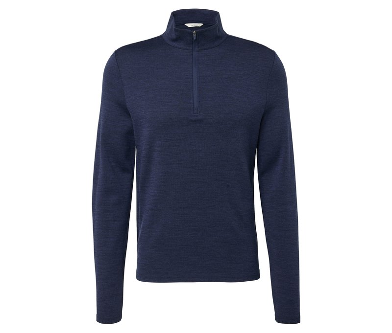 Tchibo - Funktionsshirt mit RWS-zertifizierter Wolle - Herren - Gr. L - dunkelblau