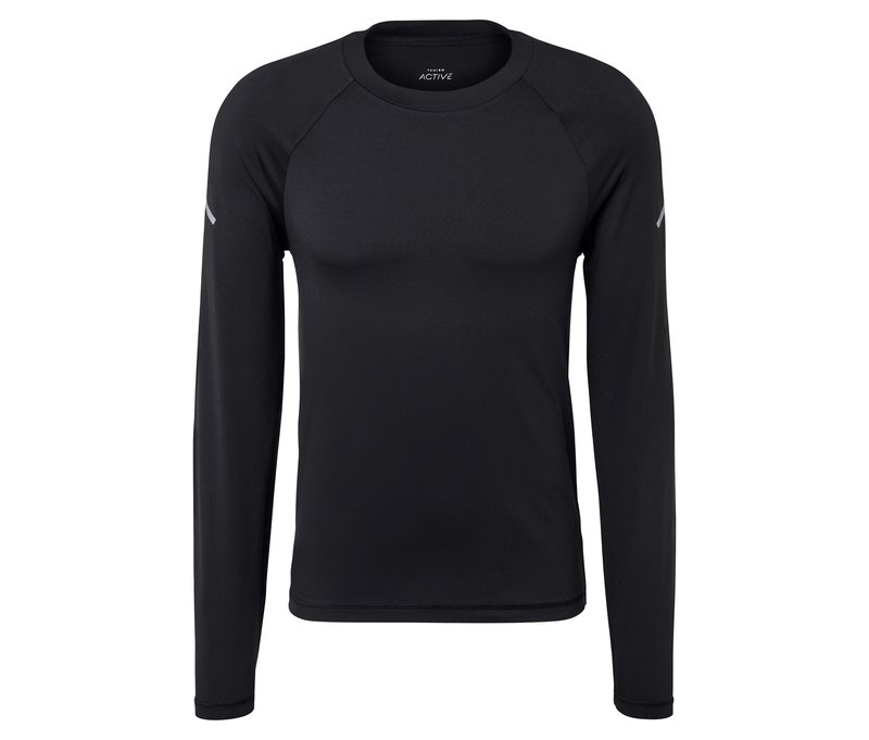 Tchibo - Langarm-Funktionsshirt - Herren - Gr. S - schwarz