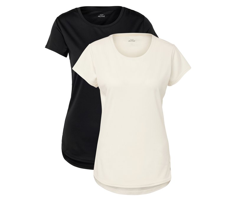 Tchibo - 2 Funktionsshirts - Damen - Gr. XL - schwarz